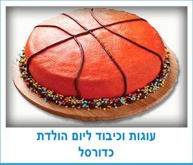 עוגות וכיבוד ליום הולדת כדורסל
