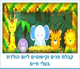קבלת פנים וקישוטים ליום הולדת בעלי חיים